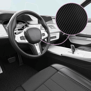 vidaXL Películas para carro 2 pcs 100x150 cm + 50x150 cm 4D preto