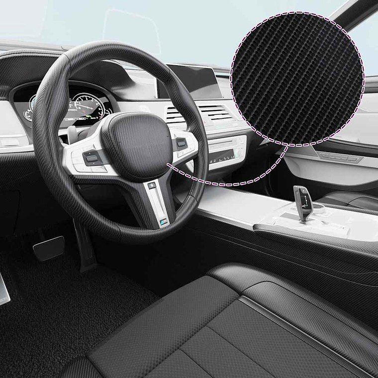 vidaXL Películas para carro 2 pcs 100x150 cm + 50x150 cm 4D preto 1