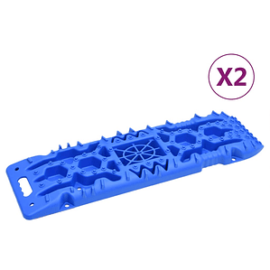 vidaXL Placas de tração 2 pcs 107x31x7 cm nylon azul