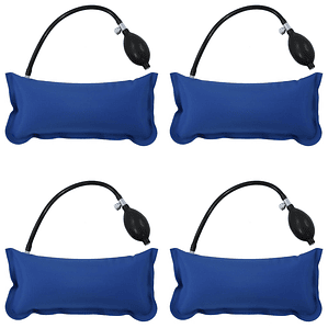 vidaXL Cunhas com bomba de ar 4 pcs 2-50 mm 100 kg