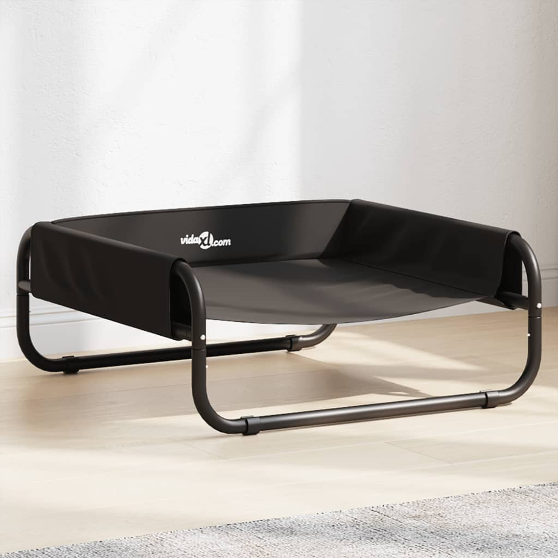 vidaXL Cama para cães elevada tecido oxford e aço antracite 1