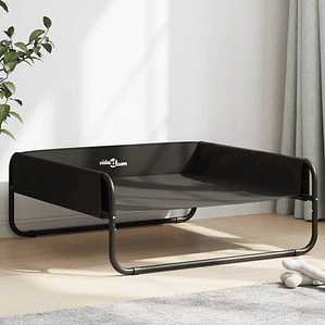 vidaXL Cama para cães elevada tecido oxford e aço antracite