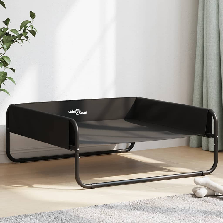vidaXL Cama para cães elevada tecido oxford e aço antracite 1