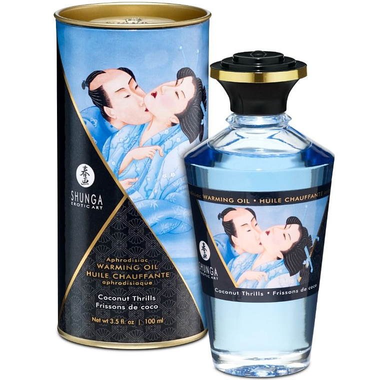 SHUNGA - ÓLEO DE MASSAGEM COM EFEITO CALOR SABOR DE COCO 100 ML 1