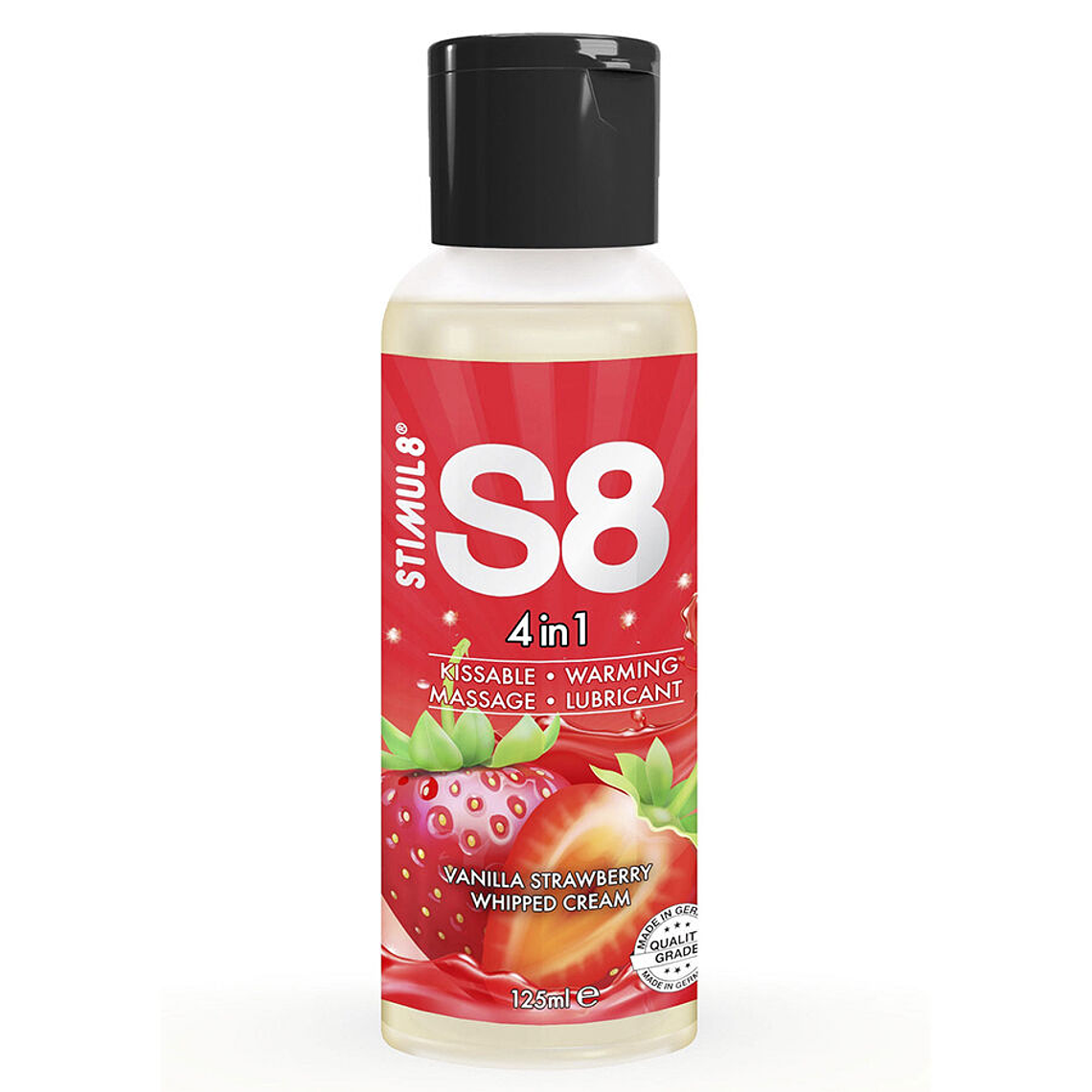 STIMUL8 - S8 LUBRIFICANTE 4 EM 1 DE SOBREMESA DE MORANGO 125 ML 1