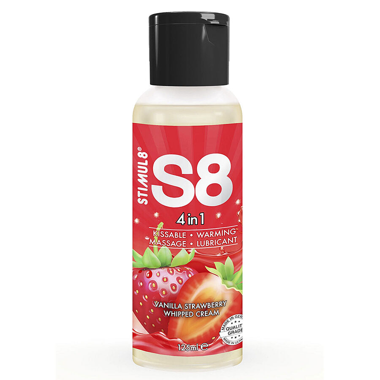 STIMUL8 - S8 LUBRIFICANTE 4 EM 1 DE SOBREMESA DE MORANGO 125 ML 1