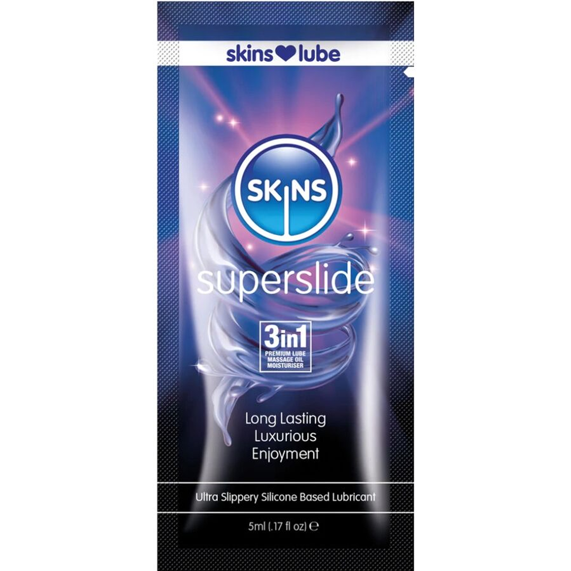 SKINS - SUPERSLIDE LUBRIFICANTE À BASE DE SILICONE, DOSE ÚNICA DE 5 ML 1