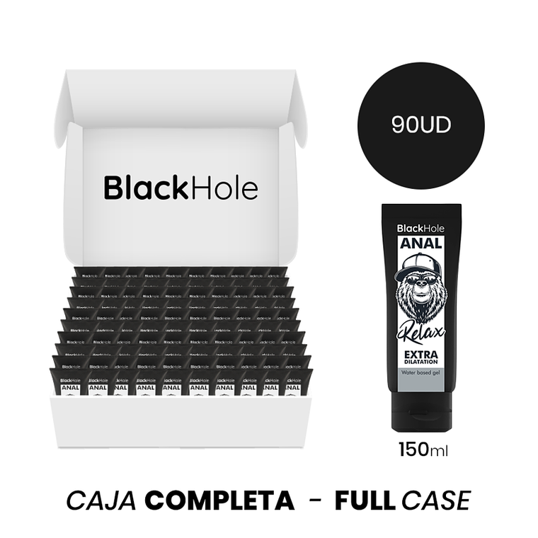 MOQ 90 - GEL À BASE DE ÁGUA BLACK HOLE EXTRA DILATAÇÃO 150 ML 1