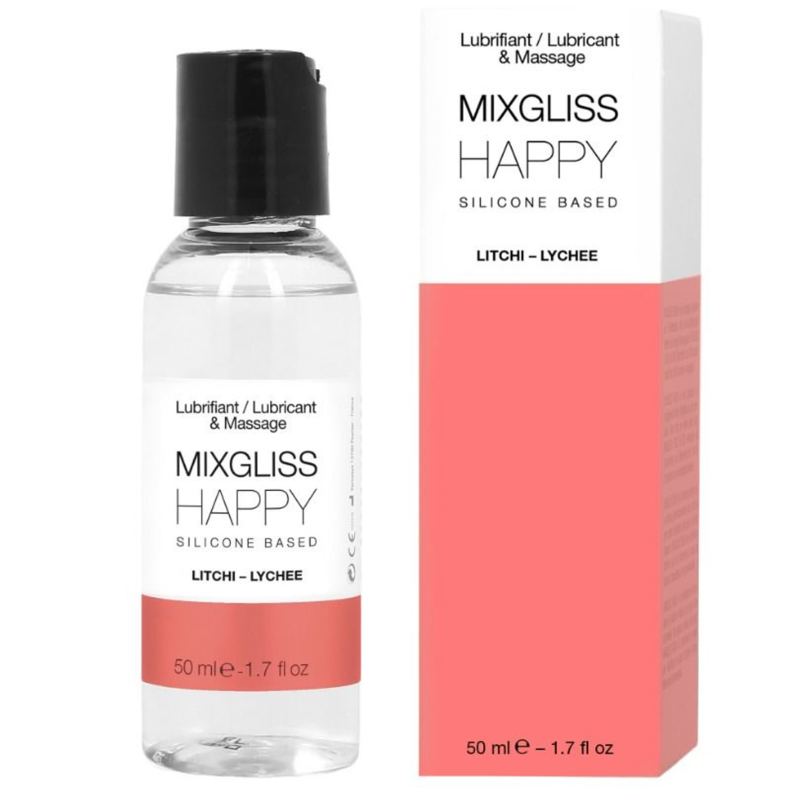 MIXGLISS - LUBRIFICANTE DE SILICONE HAPPY LITCHI 50 ML 1