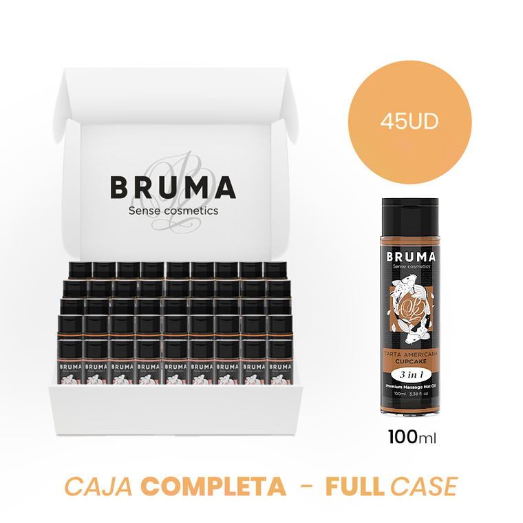 MOQ 45 - BRUMA ÓLEO DE MASSAGEM PREMIUM EFEITO CALOR SABOR CUPCAKE 3 EM 1 - 100 ML 1