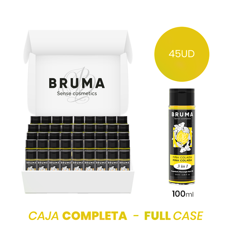 MOQ 45 - BRUMA ÓLEO DE MASSAGEM PREMIUM EFEITO CALOR SABOR PINA COLADA 3 EM 1 - 100 ML 1
