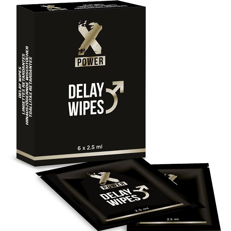 X POWER - DELAY WIPES 6 UNIDADES 1
