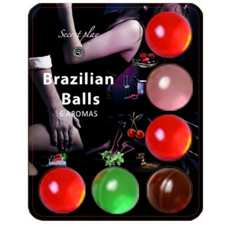 SECRETPLAY - BRAZILLIAN BALLS LUBRIFICANTE HOT BALLS 6 UNIDADES 1