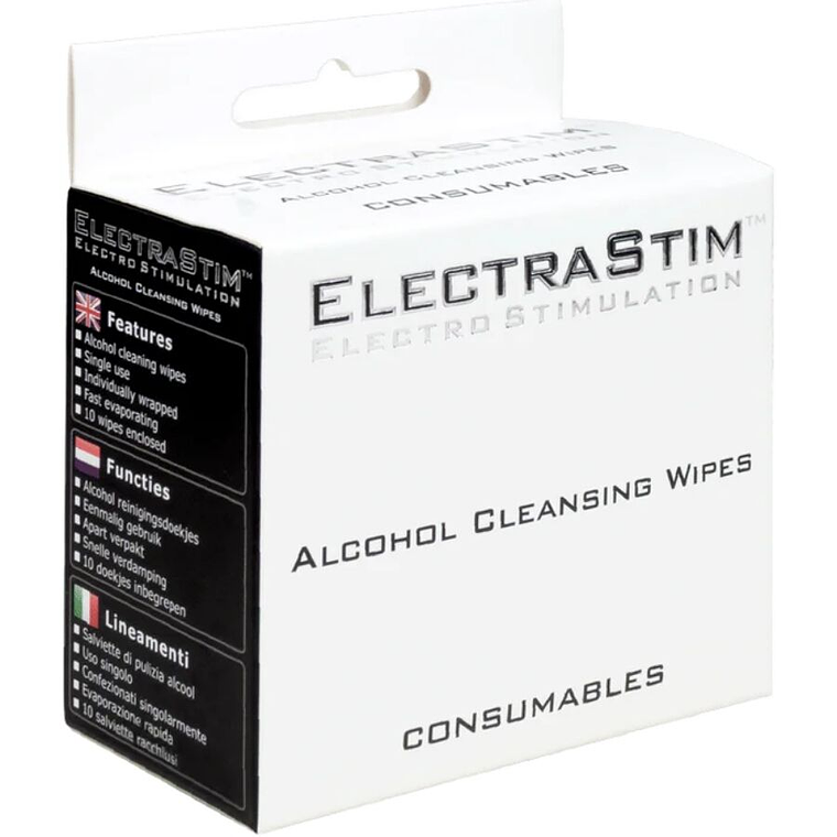 ELECTRASTIM - LENÇOS DE LIMPEZA COM ÁLCOOL 10 UNIDADES 1