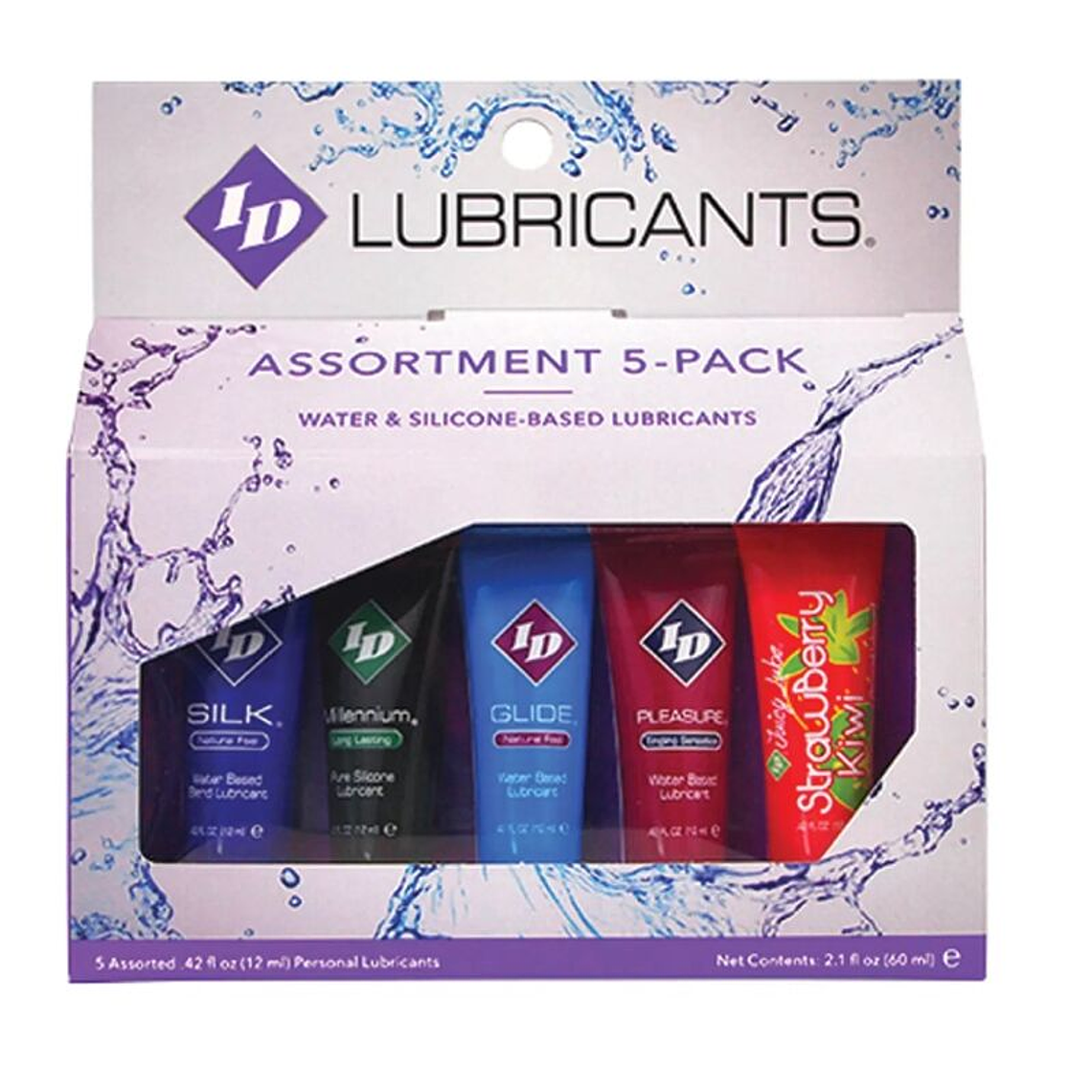 ID JUICY LUBE - PACOTE DE TUBO DE LUBRIFICANTE 5X ASSORTED 12 ML 1
