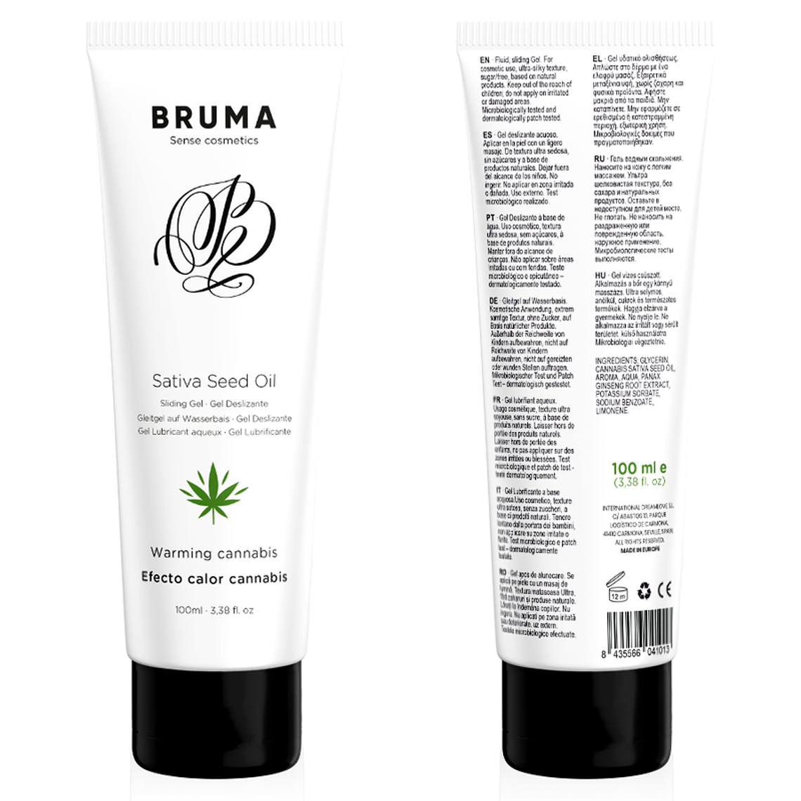 BRUMA - SATIVA SEED OIL SLIDING GEL AQUECEDOR SABOR CANNABIS 100 ML 1
