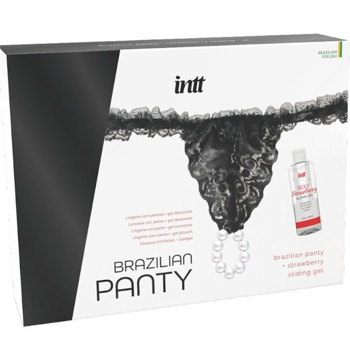 INTT RELEASES - CALÇA PRETA BRASILEIRA COM PÉROLAS E GEL LUBRIFICANTE 50 ML 1