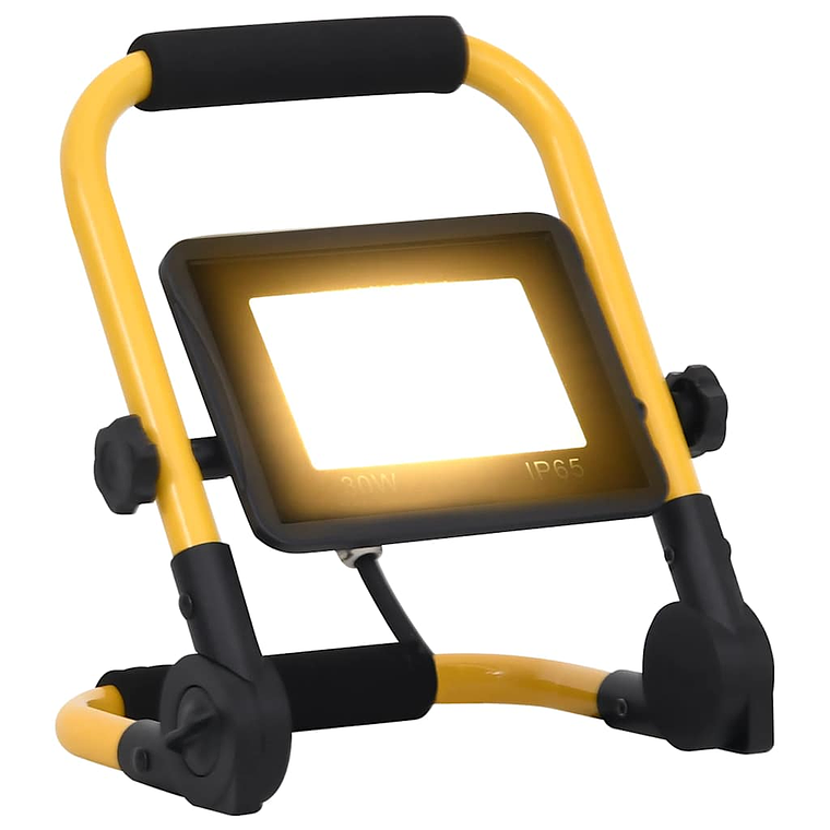 vidaXL Projetor c/ iluminação LED e pega 30 W branco quente 1