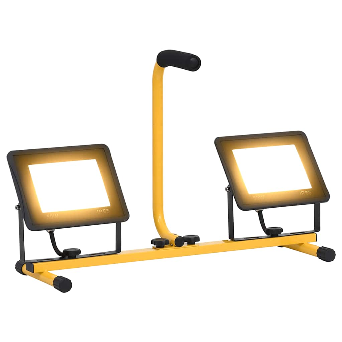 vidaXL Projetor c/ iluminação LED e pega 2x50 W branco quente 1