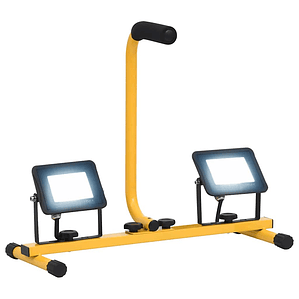 vidaXL Projetor c/ iluminação LED e pega 2x20 W branco frio