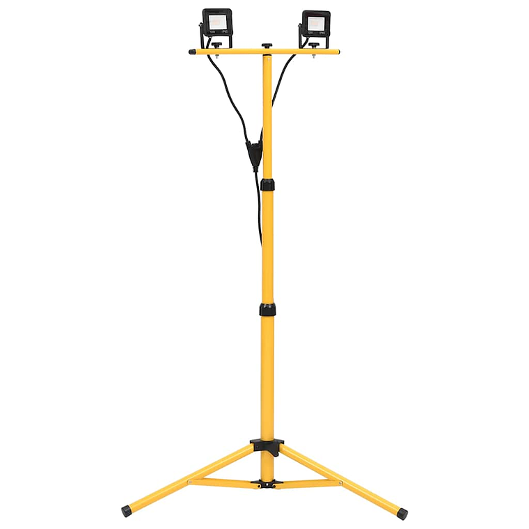 vidaXL Projetor c/ iluminação LED e tripé 2x10 W branco quente 1