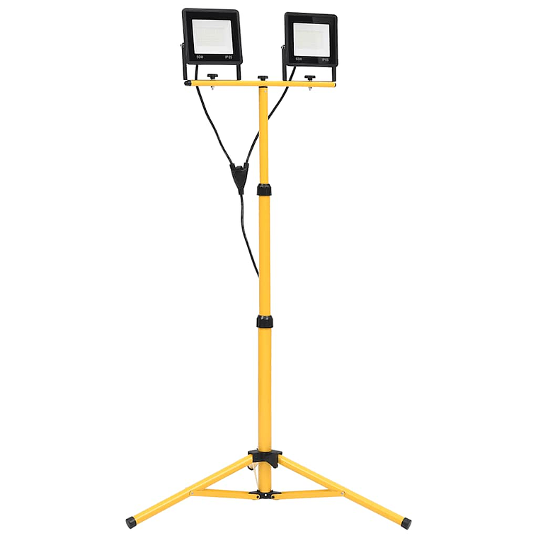 vidaXL Projetor c/ iluminação LED e tripé 2x50 W branco frio 1