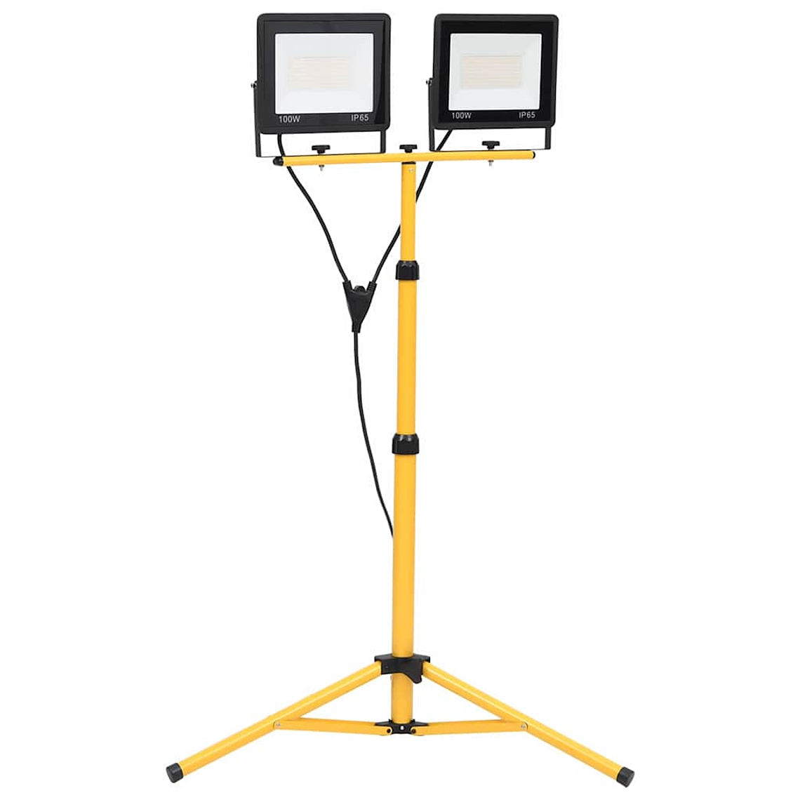 vidaXL Projetor c/ iluminação LED e tripé 2x100 W branco frio 1