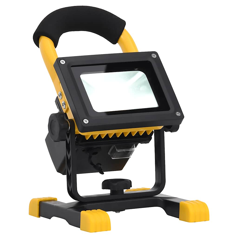 vidaXL Holofote LED recarregável c/ pega 30 W branco frio 1