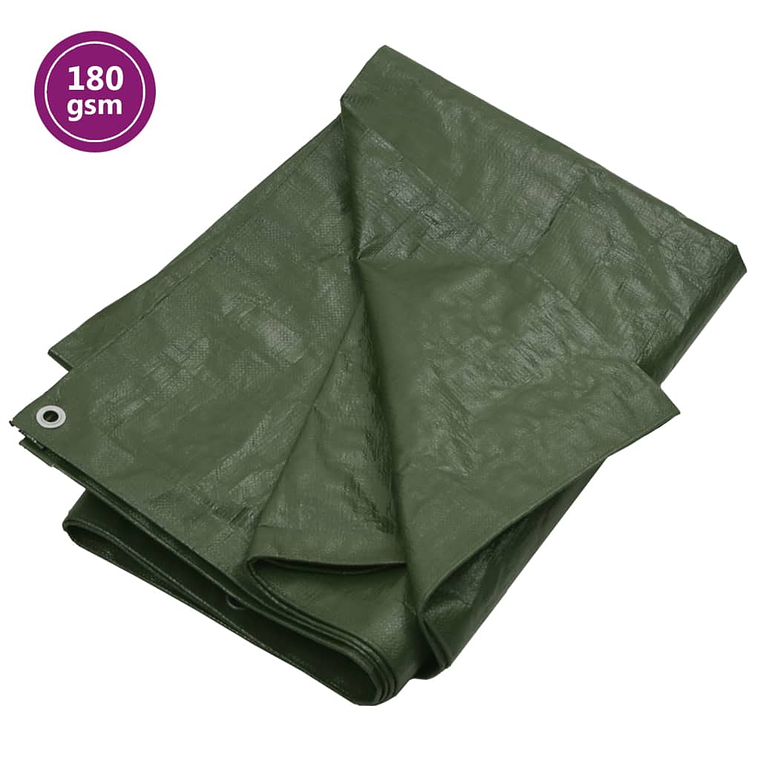 vidaXL Lona 180 g/m² 8x10 m PEAD verde 1