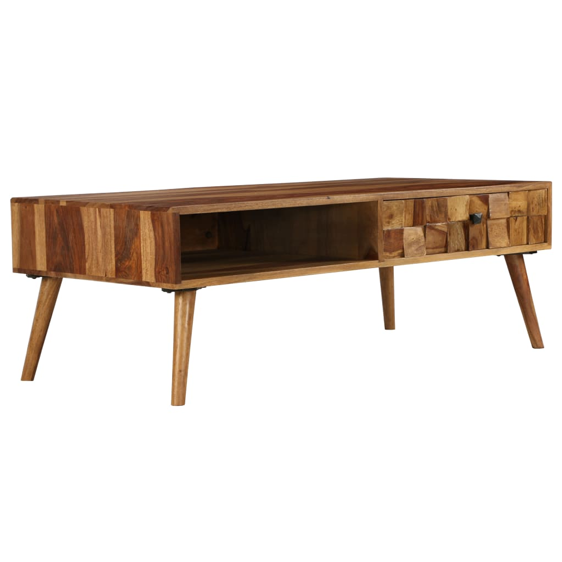 vidaXL Mesa centro madeira acácia maciça c/ acabam. mel 110x50x37 cm 1