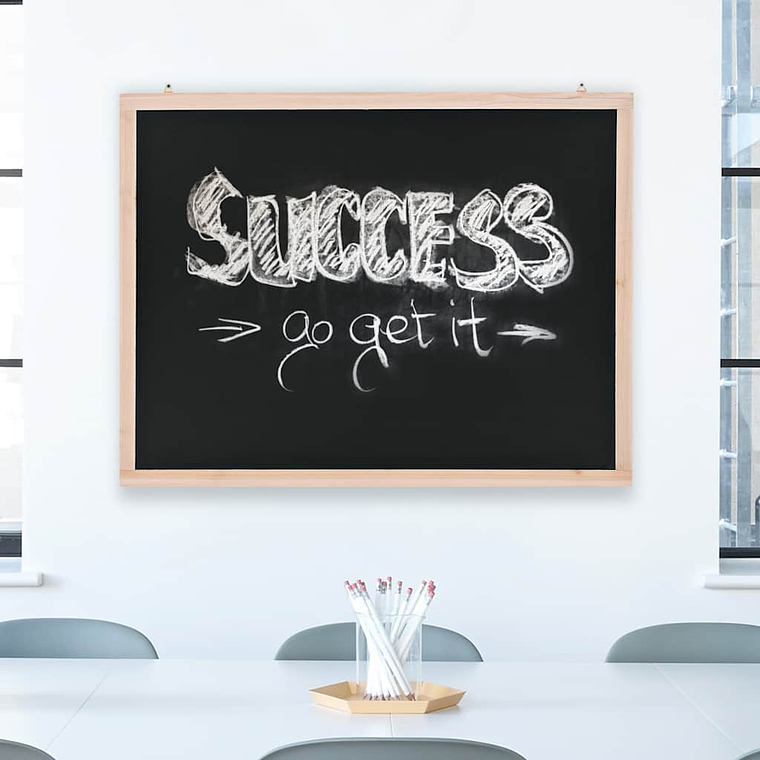 vidaXL Quadro negro de parede em madeira de cedro 60x80cm 1