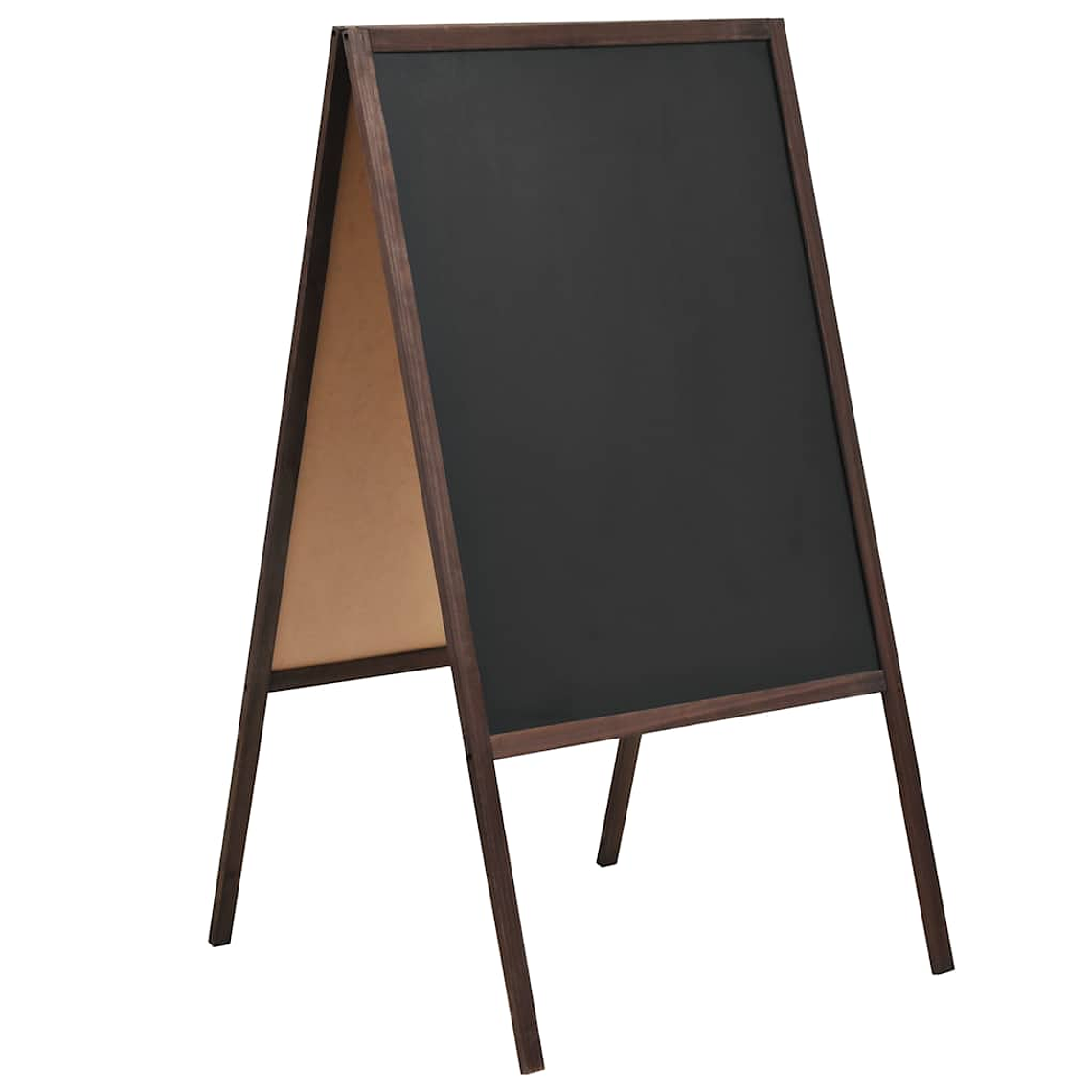 vidaXL Quadro negro vertical de dupla face em madeira de cedro 60x80cm 1