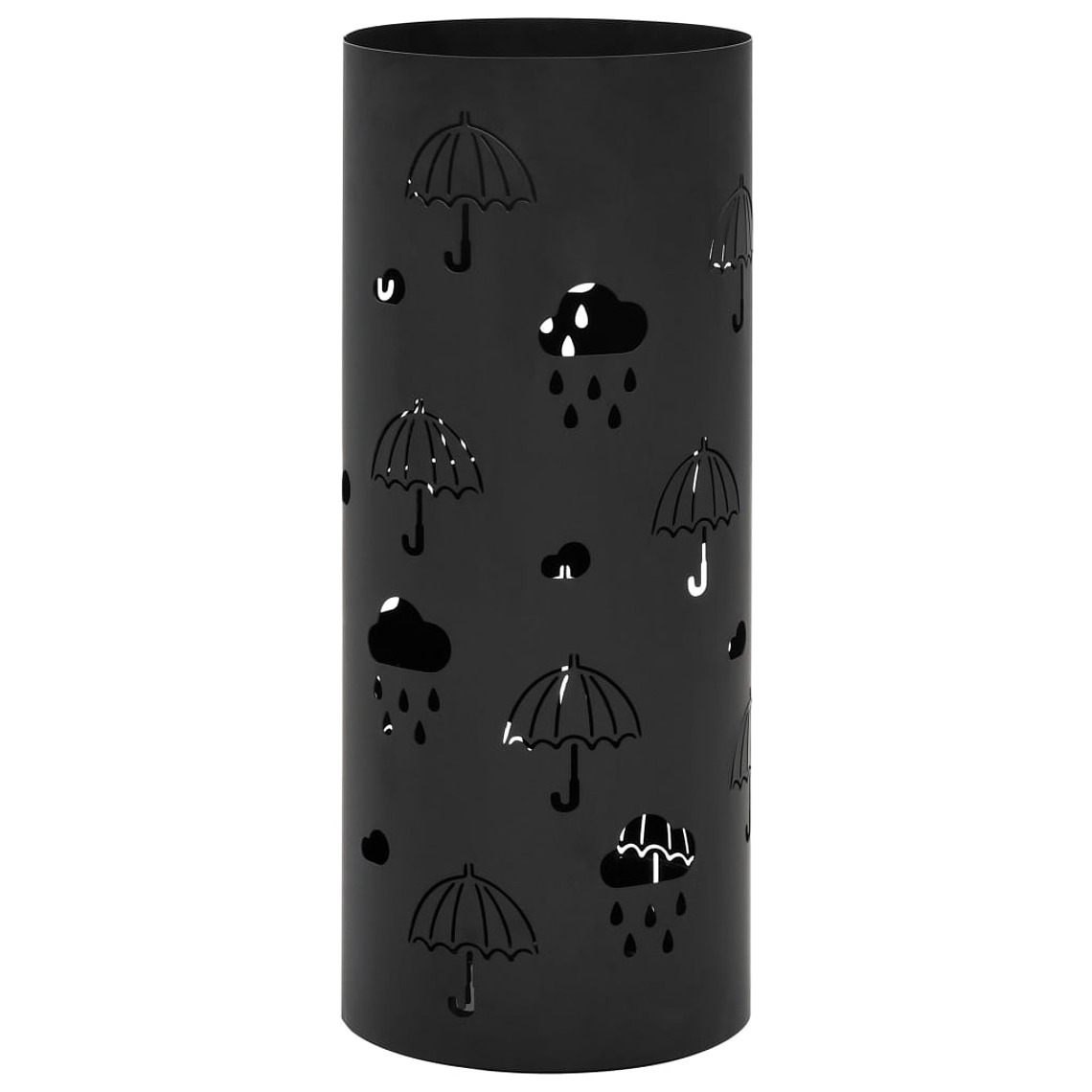 vidaXL Suporte para guarda-chuvas em aço preto  1