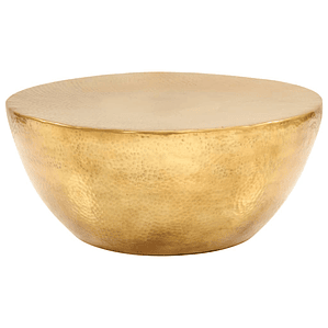 vidaXL Mesa de centro em alumínio martelado 70x30 cm bronze