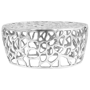 vidaXL Mesa de centro em alumínio fundido 70x30 cm prateado