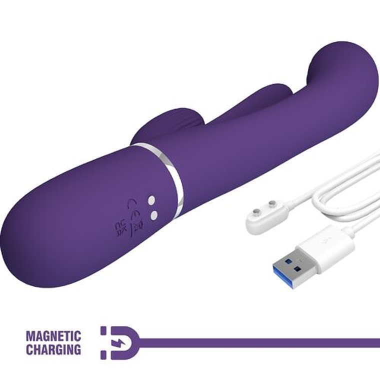 Vibrador Multifuncional Coelho Shania Triple Rabbit | 7 Funções de Batida e Vibração 5