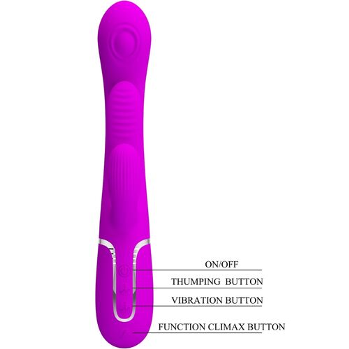 Vibrador Multifuncional Coelho Shania Triple Rabbit Rosa | Estimulação Tripla 7