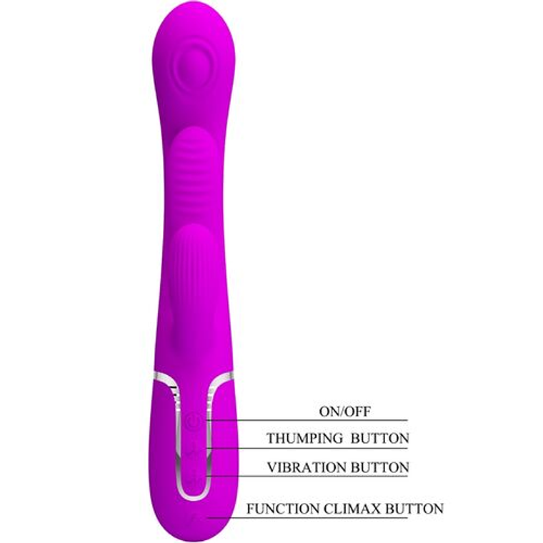 Vibrador Multifuncional Coelho Shania Triple Rabbit Rosa | Estimulação Tripla 7