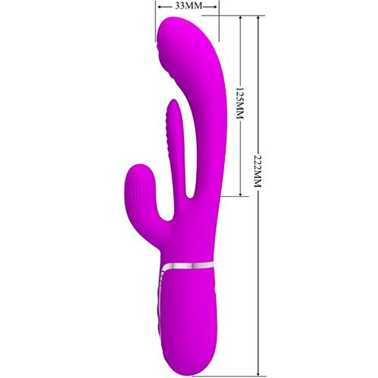 Vibrador Multifuncional Coelho Shania Triple Rabbit Rosa | Estimulação Tripla 8