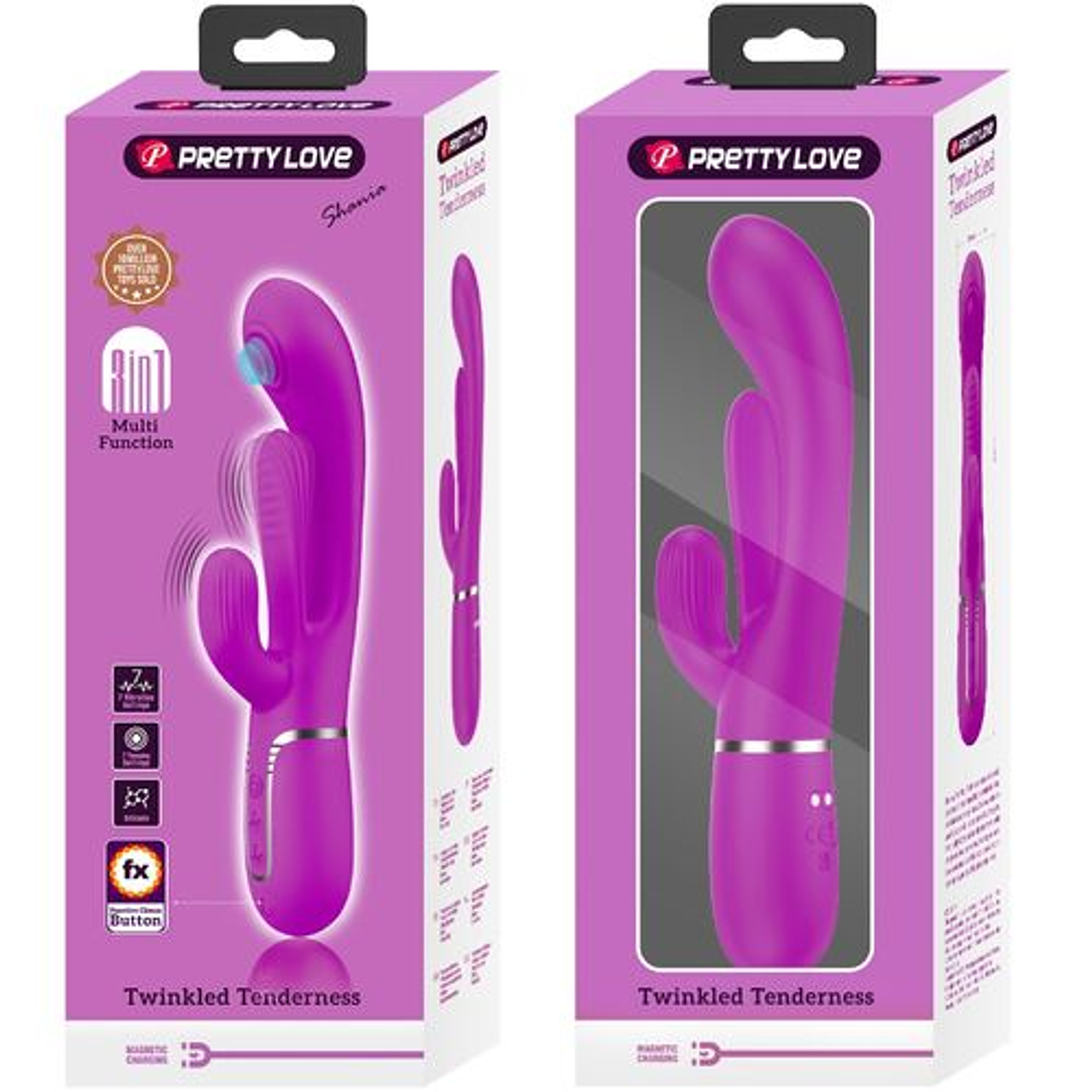 Vibrador Multifuncional Coelho Shania Triple Rabbit Rosa | Estimulação Tripla 9