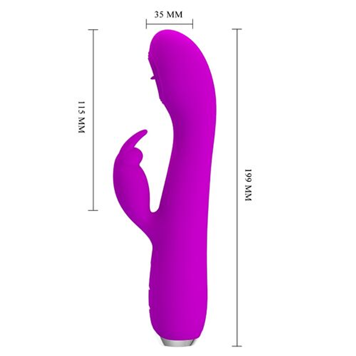 Vibrador Recarregável Rachel com Ventosa e Ponta de Língua | 12 Funções | Pretty Love 3