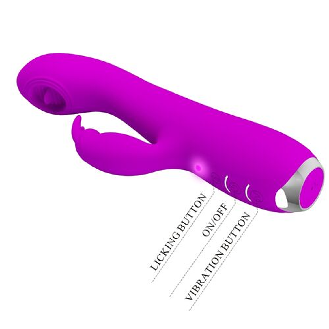 Vibrador Recarregável Rachel com Ventosa e Ponta de Língua | 12 Funções | Pretty Love 7