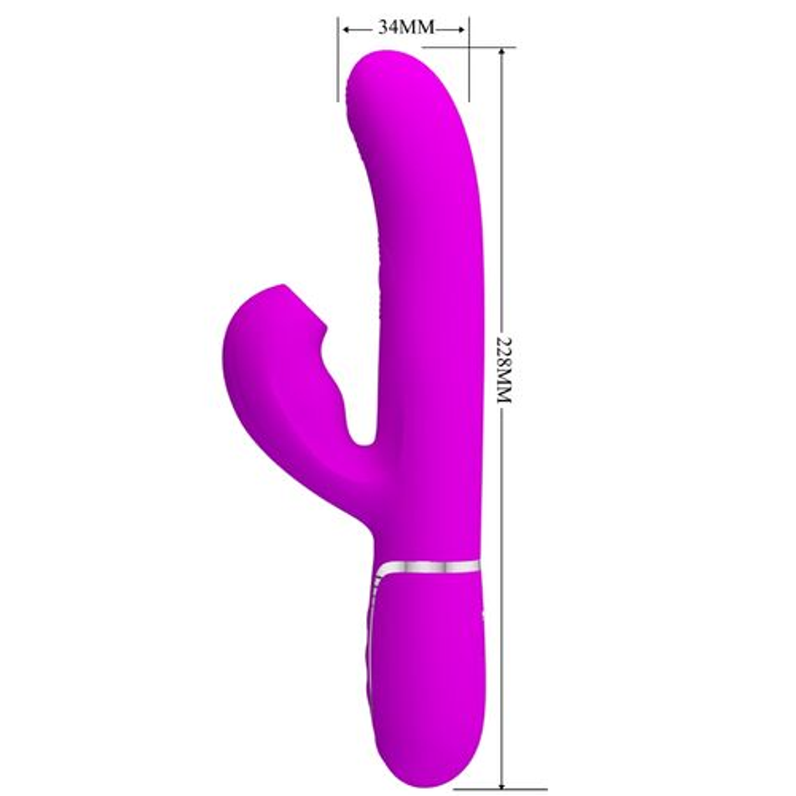 Vibrador Multifuncional 3 em 1 Perlita Violeta para Ponto G | 7 Funções de Batida e Toque | Pretty Love 11