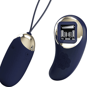 Ovo Vibratório Mina com Controle Remoto Azul | 10 Funções e 9 Níveis de Velocidade