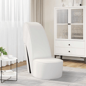 vidaXL Cadeira estilo sapato de salto alto couro artificial branco