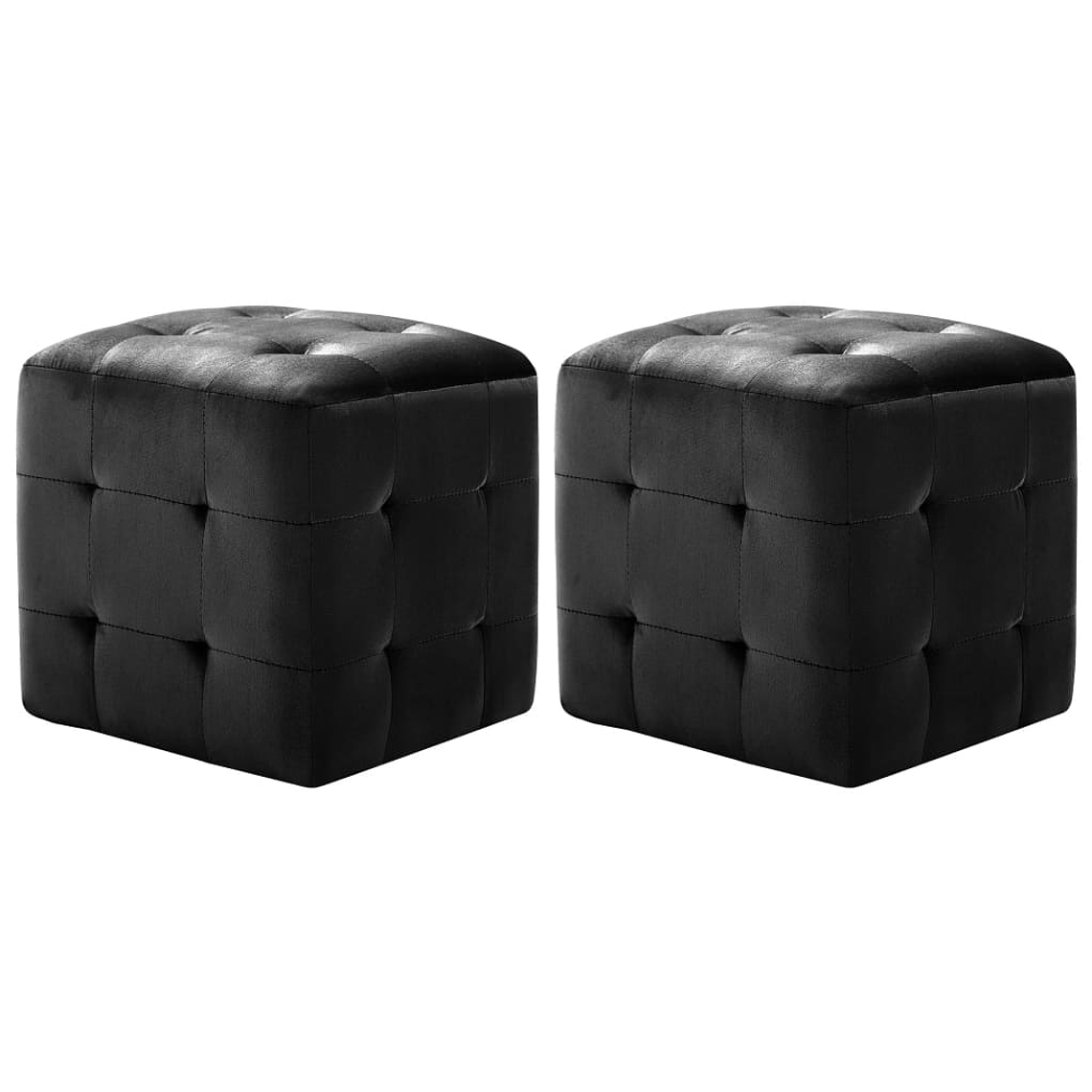 vidaXL Mesas de cabeceira 2 pcs 30x30x30 cm veludo preto 1
