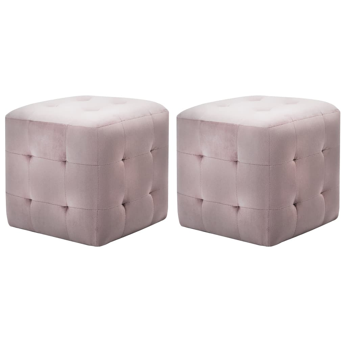 vidaXL Mesas de cabeceira 2 pcs 30x30x30 cm veludo rosa 1