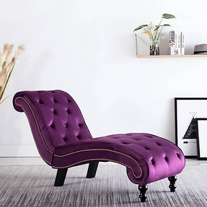 vidaXL Chaise longue em veludo roxo