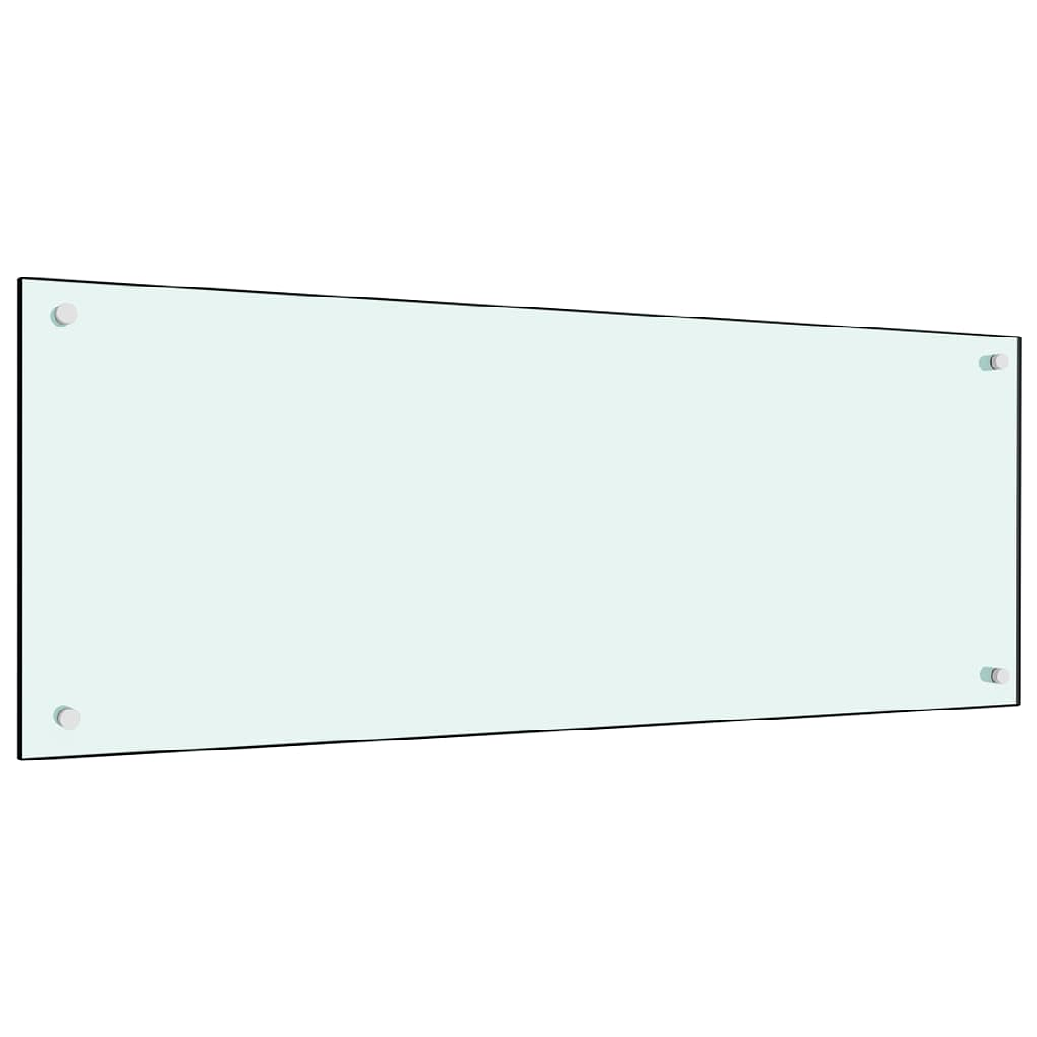  vidaXL Painel anti-salpicos de cozinha 100x40cm vidro temperado branco 1