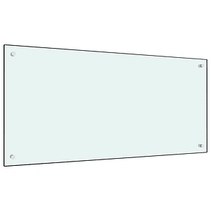  vidaXL Painel anti-salpicos de cozinha 100x50cm vidro temperado branco
